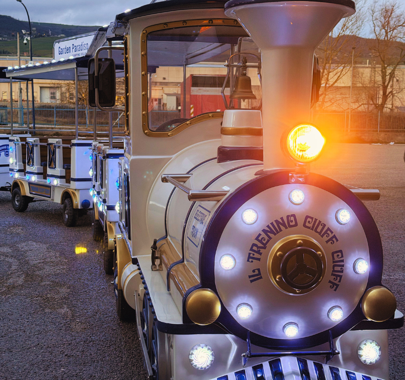 foto trenino elettrico turistico